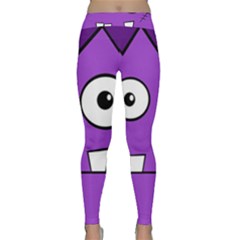 Halloween Frankenstein - Purple Yoga Leggings  by Valentinaart