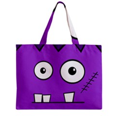 Halloween Frankenstein - Purple Zipper Mini Tote Bag by Valentinaart