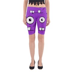 Halloween Frankenstein - Purple Yoga Cropped Leggings