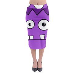 Halloween Frankenstein - Purple Midi Pencil Skirt by Valentinaart