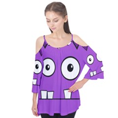 Halloween Frankenstein - Purple Flutter Tees