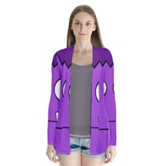 Halloween Frankenstein - Purple Drape Collar Cardigan