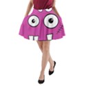 Halloween Frankenstein - pink A-Line Pocket Skirt View1