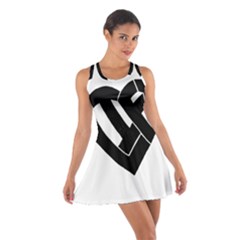 Lift Heart Black Cotton Racerback Dress by amfit