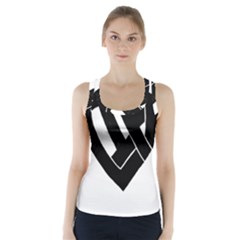 Lift Heart Black Racer Back Sports Top