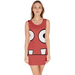 Halloween Frankenstein - Red Sleeveless Bodycon Dress