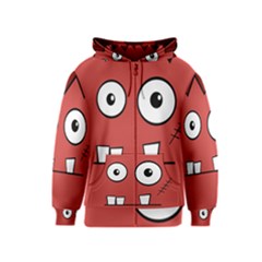 Halloween Frankenstein - Red Kids  Zipper Hoodie