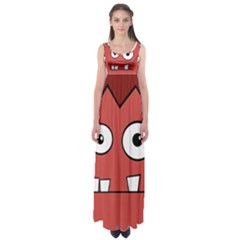 Halloween Frankenstein - Red Empire Waist Maxi Dress