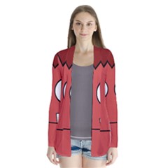 Halloween Frankenstein - Red Drape Collar Cardigan