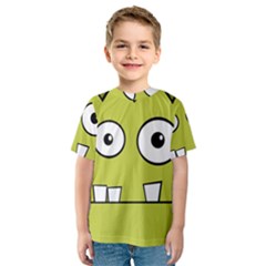 Halloween Frankenstein -yellow Kid s Sport Mesh Tee