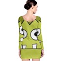 Halloween Frankenstein -Yellow Long Sleeve Velvet Bodycon Dress View2