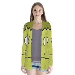 Halloween Frankenstein -yellow Drape Collar Cardigan