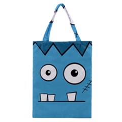 Halloween Frankenstein - Blue Classic Tote Bag by Valentinaart