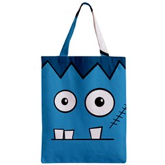 Halloween Frankenstein - Blue Zipper Classic Tote Bag by Valentinaart