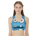 Halloween Frankenstein - Blue Sports Bra with Border View1