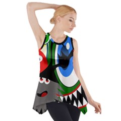 Halloween Monsters Side Drop Tank Tunic