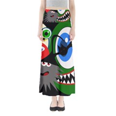 Halloween Monsters Maxi Skirts