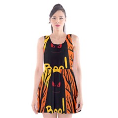 Halloween Monster Scoop Neck Skater Dress