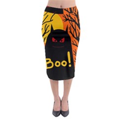 Halloween Monster Midi Pencil Skirt