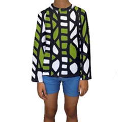 Green Decor Kid s Long Sleeve Swimwear