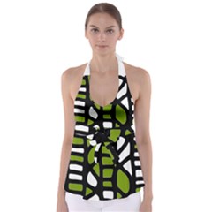 Green Decor Babydoll Tankini Top