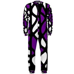 Purple Decor Onepiece Jumpsuit (men)  by Valentinaart