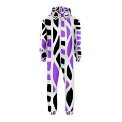 Purple Abstract Decor Hooded Jumpsuit (kids) by Valentinaart