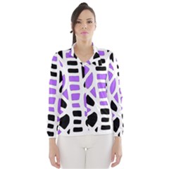 Purple Abstract Decor Wind Breaker (women)