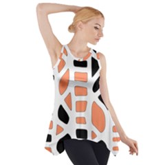 Orange Decor Side Drop Tank Tunic