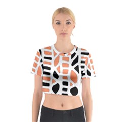 Orange Decor Cotton Crop Top