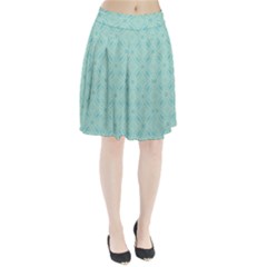 Light Blue Lattice Pattern Pleated Skirt by TanyaDraws