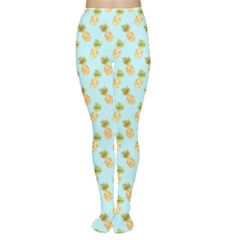 Tropical Watercolour Pineapple Pattern Women s Tights by TanyaDraws