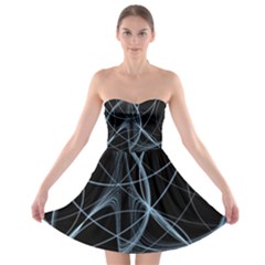 Geometric Space Strapless Dresses