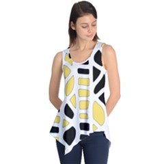 Yellow Decor Sleeveless Tunic