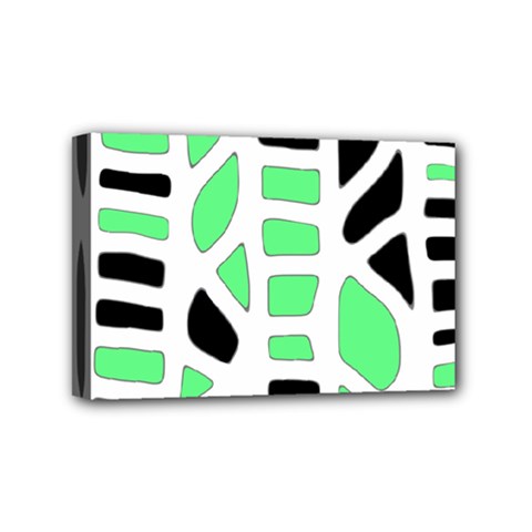 Light Green Decor Mini Canvas 6  X 4  by Valentinaart