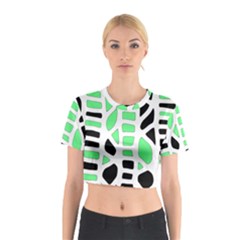 Light Green Decor Cotton Crop Top