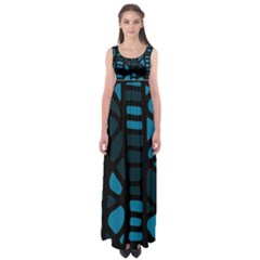 Deep Blue Decor Empire Waist Maxi Dress