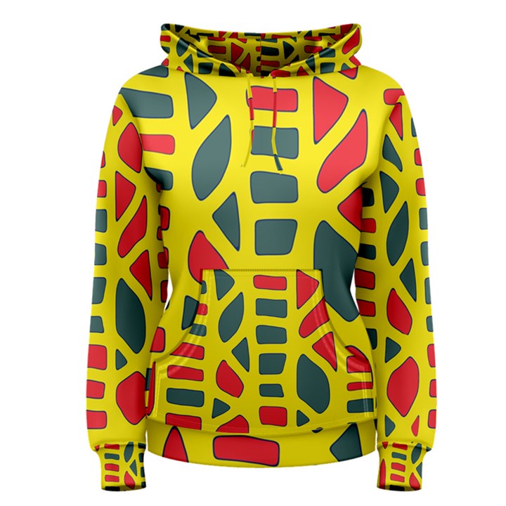 Yellow, green and red decor Women s Pullover Hoodie