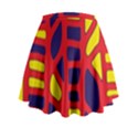 Red, yellow and blue decor Mini Flare Skirt View2