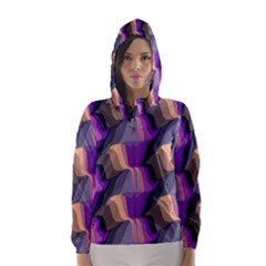 Wavy Pattern                                                                                           Hooded Wind Breaker (women)