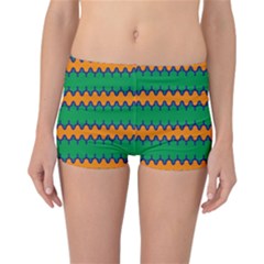 Orange Green Chains    Reversible Boyleg Bikini Bottoms by LalyLauraFLM