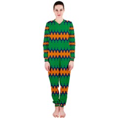 Orange Green Chains                                                                                            Onepiece Jumpsuit (ladies) by LalyLauraFLM