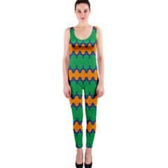 Orange Green Chains                                                                                            Onepiece Catsuit by LalyLauraFLM