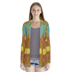 Paint Strokes            Drape Collar Cardigan