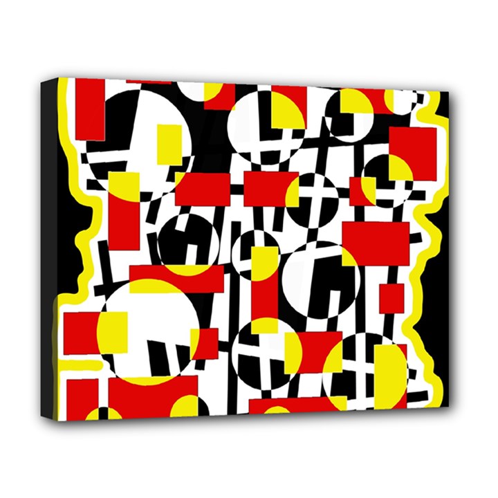 Red and yellow chaos Deluxe Canvas 20  x 16  