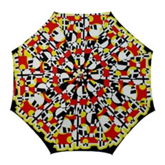 Red And Yellow Chaos Golf Umbrellas