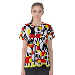 Red And Yellow Chaos Women s Cotton Tee