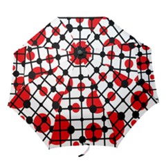 Red Circles Folding Umbrellas