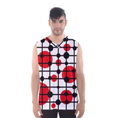 Red Circles Men s Basketball Tank Top by Valentinaart