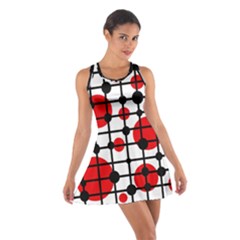 Red Circles Cotton Racerback Dress